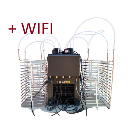 Cooling unit for two wine tanks