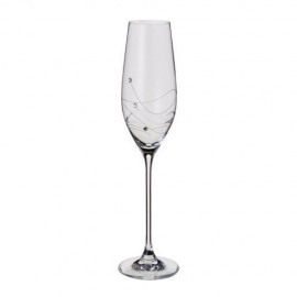 Champagne glass with Swarovski crystals 210 ml (6 pcs)
